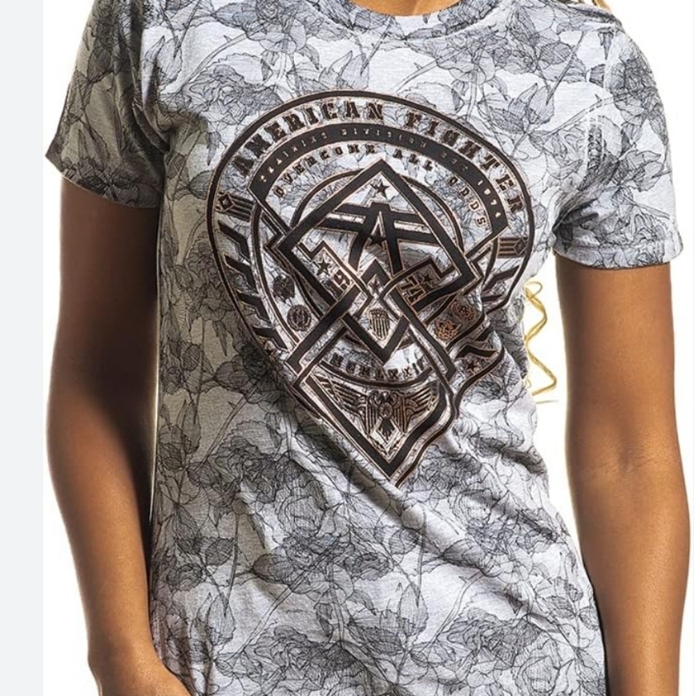 American Fighter Flowered Graphic Tee